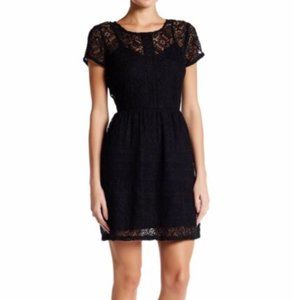 Joie Delarosa Black Lace Dress 4 S EUC